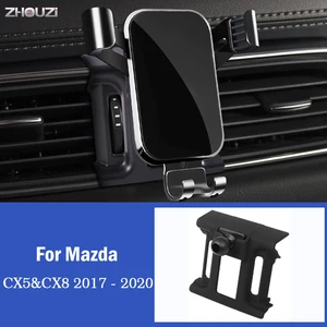 car mobile phone holder air vent gps mounts stand gravity navigation bracket for mazda cx5 cx8 cx 5 8 2017 2020 car accessories free global shipping
