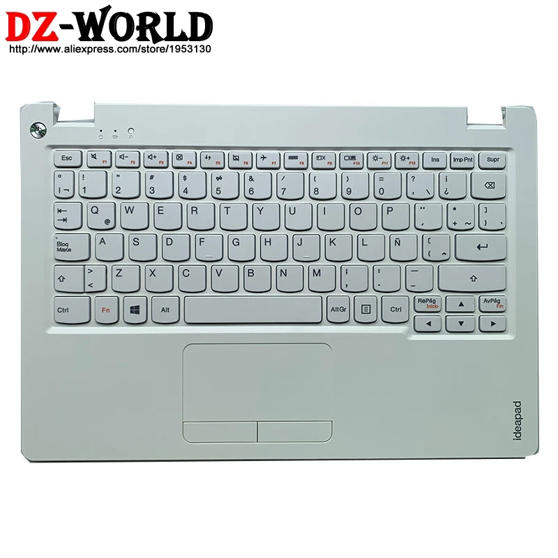 

New Original Palmrest white Upper Case With Latin Keyboard Touchpad for Lenovo Ideapad 100S-11IBY C Cover 5CB0K38956