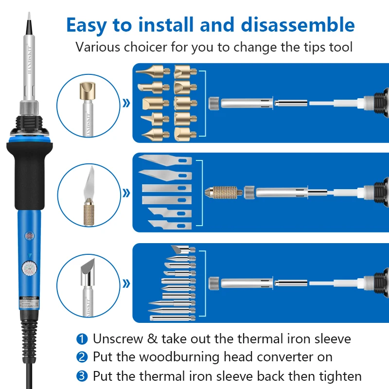 Паяльник Handskit Электрический прижимной Инструмент по дереву 220 В 60 Вт 110 |