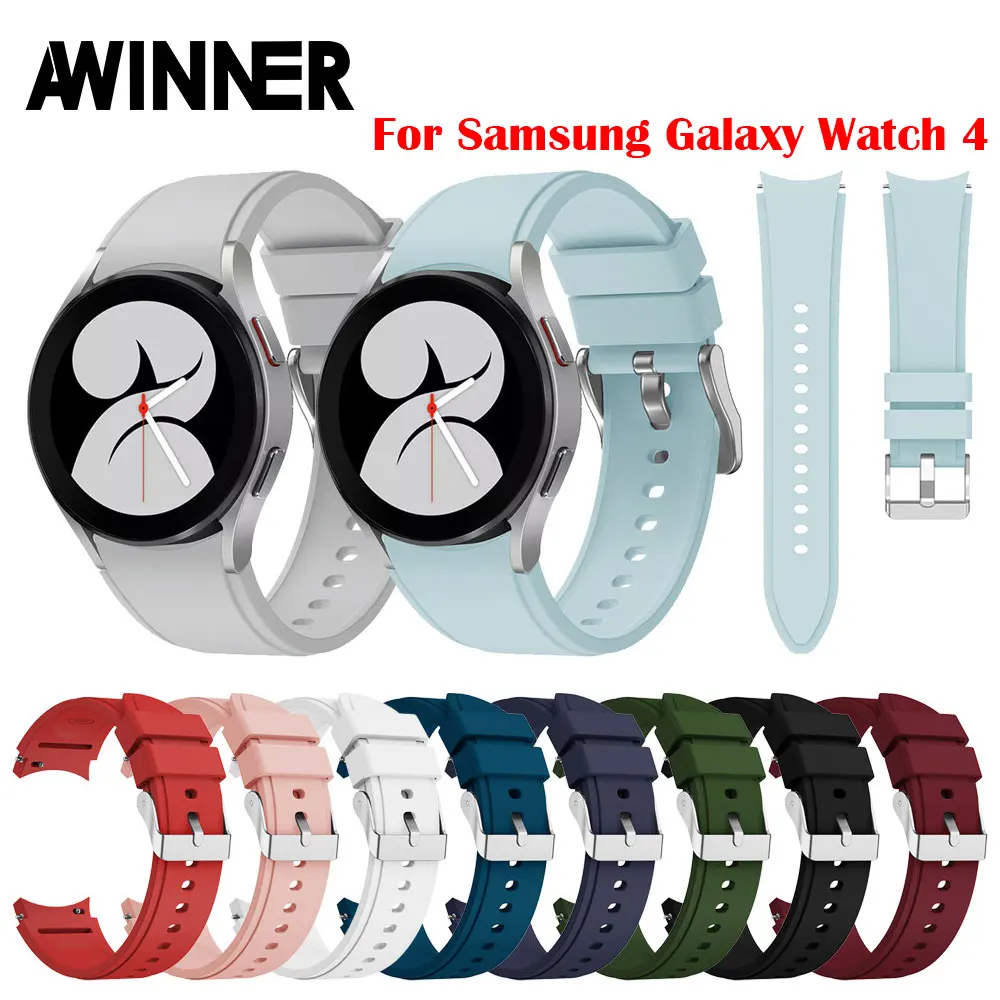 

Для Samsung Galaxy Watch 4 classic 46 мм 42 мм ремешок smartwatch силиконовый спортивный браслет для Galaxy Watch 4 44 мм 40 мм ремешок