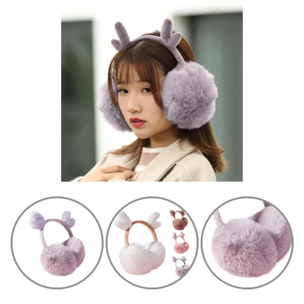 

Hard Fall Fashion Lovely Warm Cute Earmuffs Faux Rabbit Fur Women Earmuffs Convenient for Friends