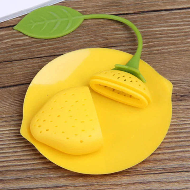 Силиконовый ситечко для чая милая в форме клубники чайный пакетик кухонный набор