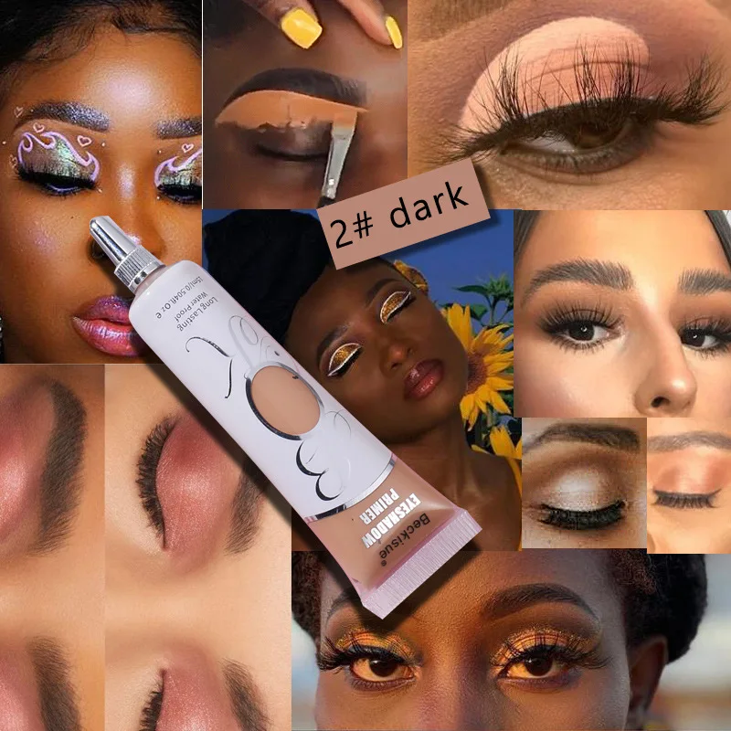 

White Dark Eye Shadow Base Cream Concealer Easy To Color Makeup 24 Hours Waterproof Matte shadow Primer