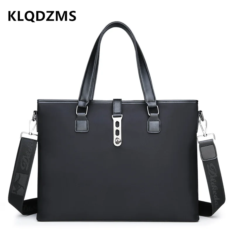 KLQDZMS New Briefcase Messengers Multifunctional Men's Business Bags Men Travel Handbags Simple Black Laptop-Bag Hot Sell