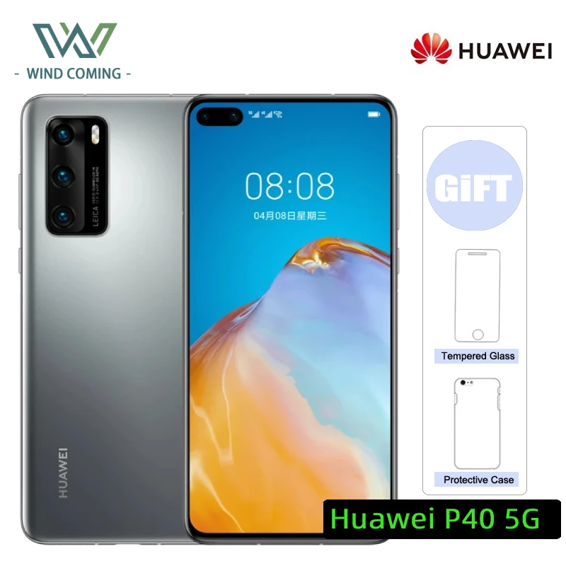 Мобильный 5G Huawei P40 оригинальный OLED экран 6 1 дюйма 422PPI 8 ГБ + 128 Гб ПЗУ смартфон 50 МП