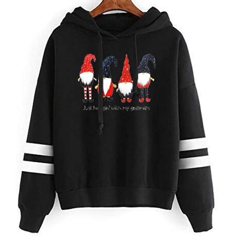 

Just Hangin' with My Gnomies Christmas Hoodie Woman Clothes Christmas 2021 Women Sweatshirt Casual Womens Hoodies Pullover