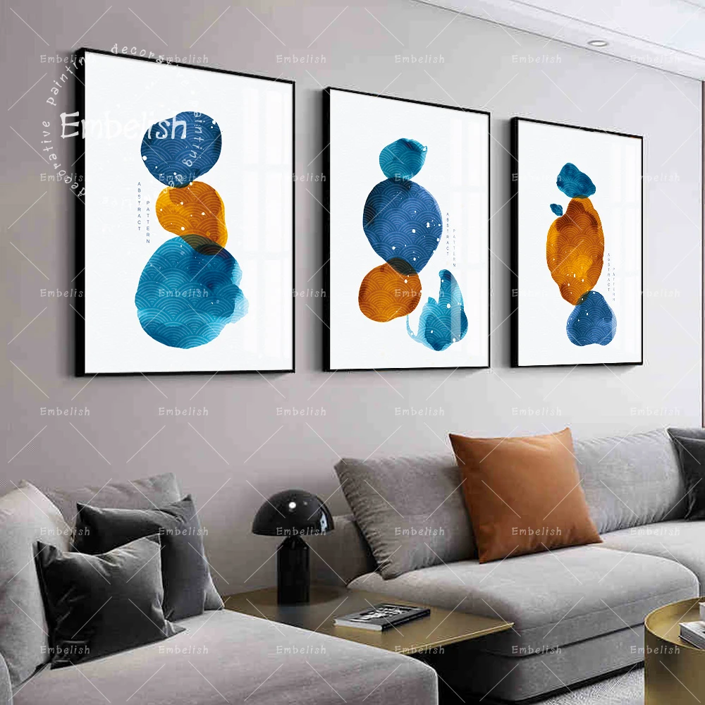 

1 Pieces Quality HD Print Mix Blue And Yellow Color Fashion Wall Art Pictures For Living Room HOme Decor Poster Canvas Painting