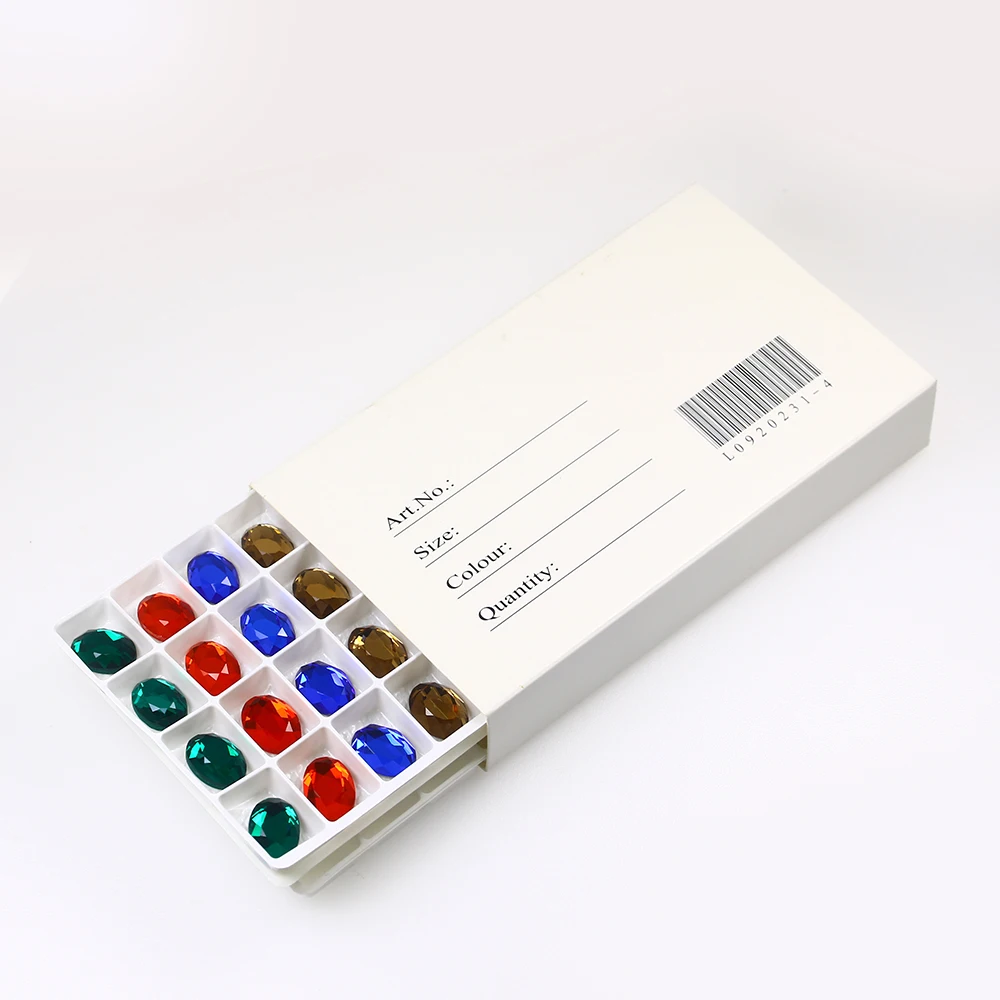 Junjiao Овальный Форма кристаллы для ногтей камни с плоской задней частью Стразы