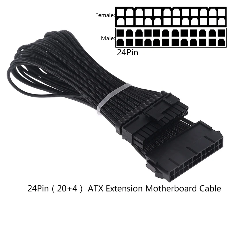 

Sleeve Extension Power Supply Cable 24-pin A TX/EPS/8-pin PCI-E GPU/8pin CPU/6-pin PCIE/4-Pin CPU Cable