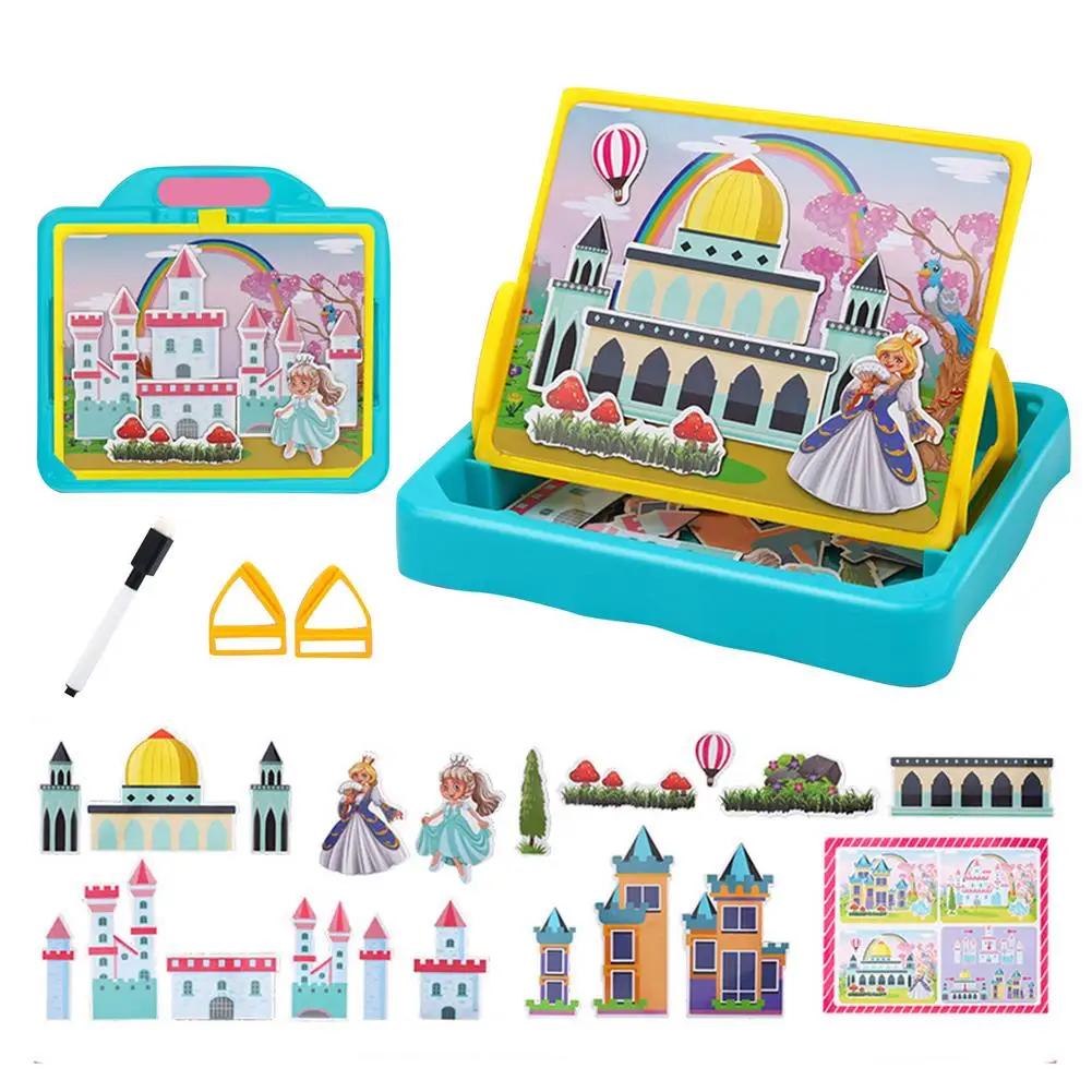 

Children's Intelligent Magnetic Animal Puzzle Jigsaw Brain Training Game Educational Toys Gift For Kids