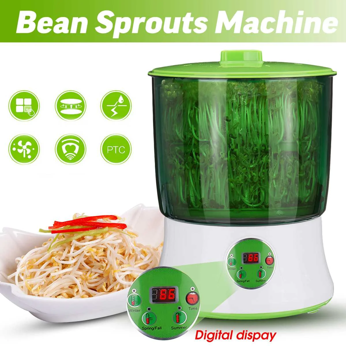 Автоматическая машина для проращивания фасоли 220 л 2/3 в многофункциональная