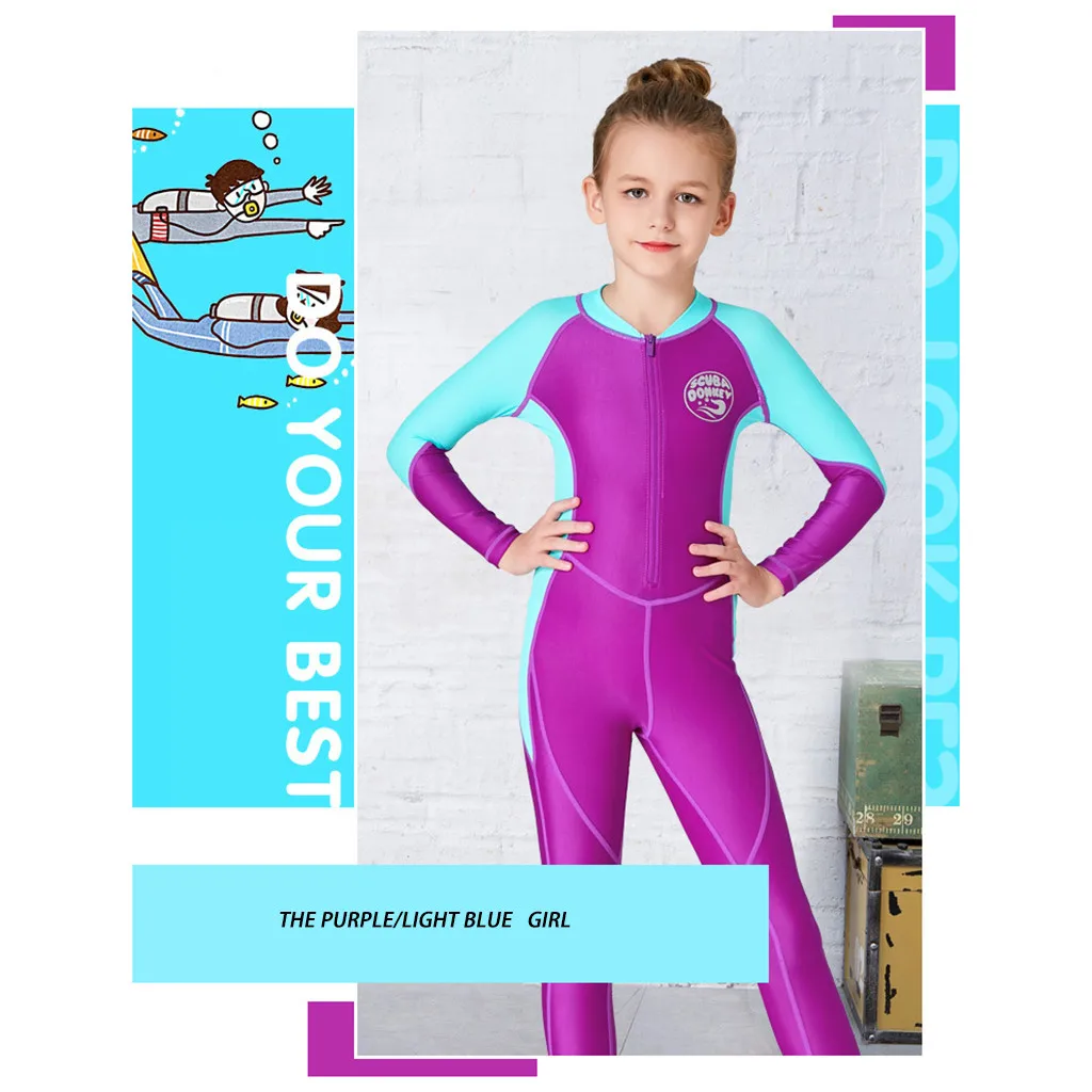 Детский костюм для дайвинга детский цельный гидрокостюм мальчиков и девочек