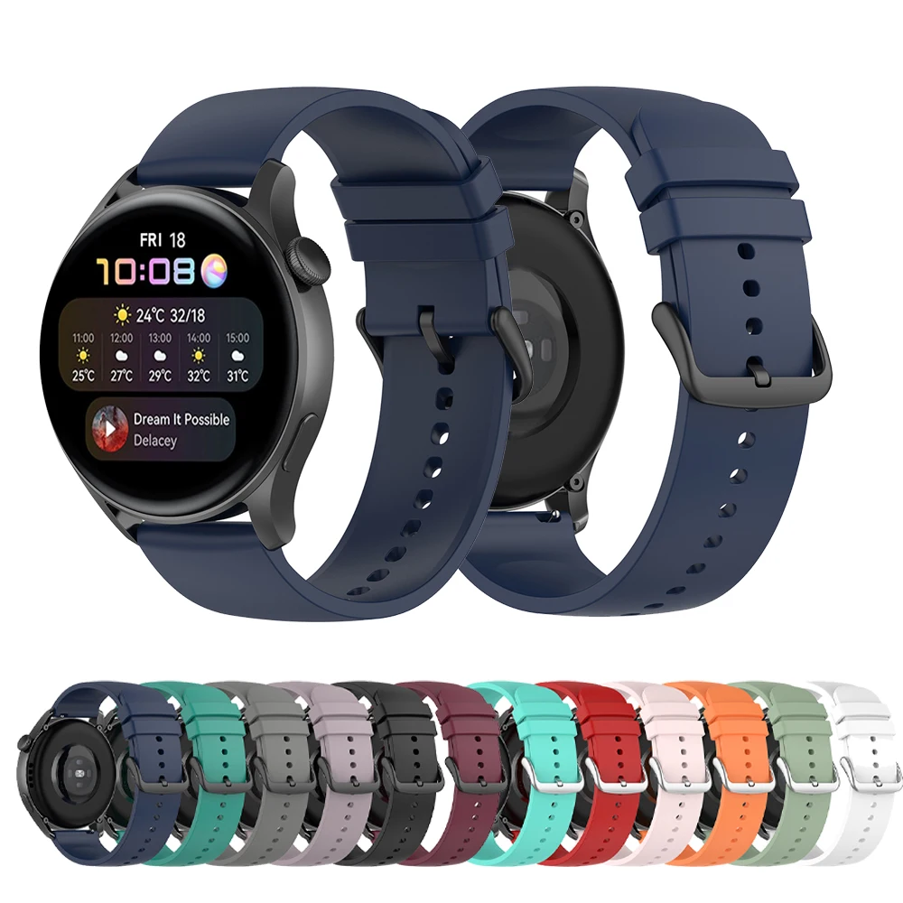 

Ремешок силиконовый для смарт-часов Huawei Watch 3/3 Pro, сменный Браслет Для Huawei GT/GT 2 46 мм/GT 2 Pro/GT 2E, 22 мм
