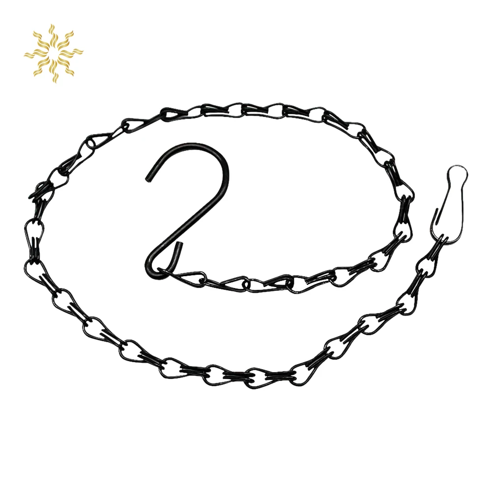 

Hot Sale 1pc Black Iron Plated Flower Pot Chain Flower Basket Hanging Chain Decorative Hanging Chain Garden Home Decoration