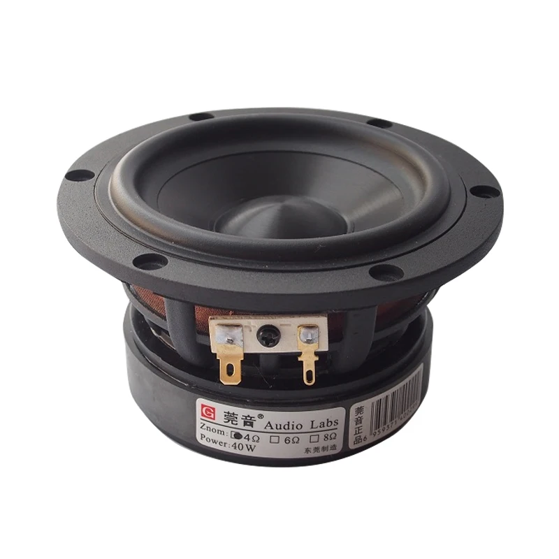 2 Pieces Audio Labs 4'' Hi-Fi Mid-range Speaker Driver Unit Ceramics Clad Aluminum Cone Casting Frame 4/8ohm 40W D120mm Round
