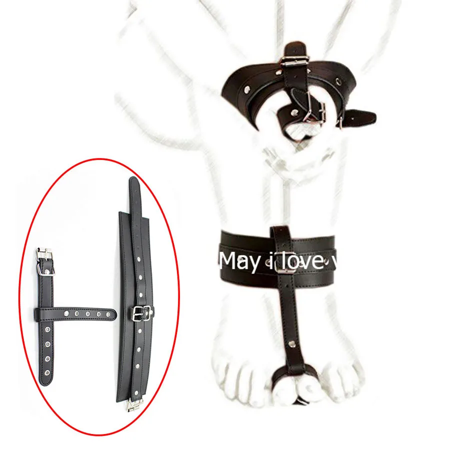 Наручники до большого пальца манжеты икры ремешок Панк лодыжки БДСМ бондаж