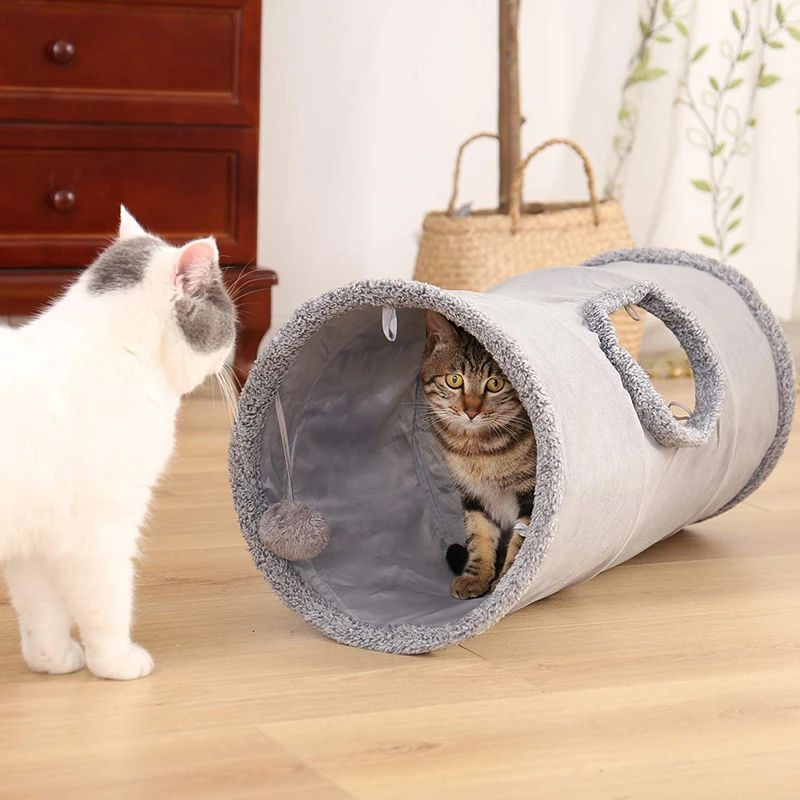 Качественный складной туннель для кошек Benepaw гофрированная прочная замшевая