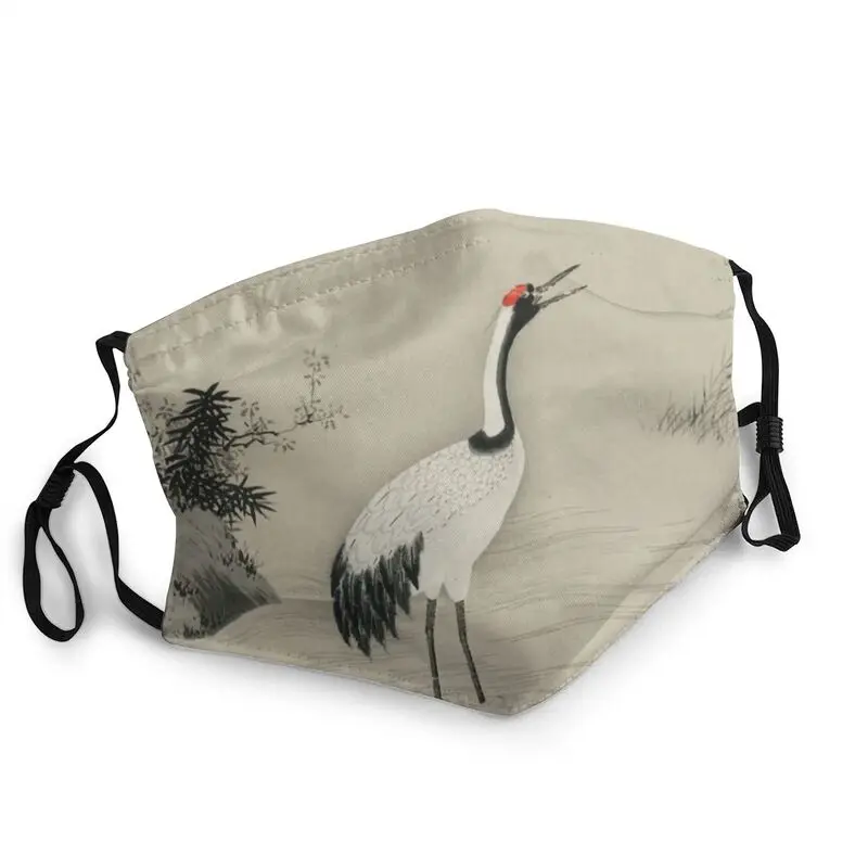 

Японский журавль старого искусства лицевая маска дышащая Античная Япония декоративная маска против пыли Haze защитный респиратор Рот-муфель...