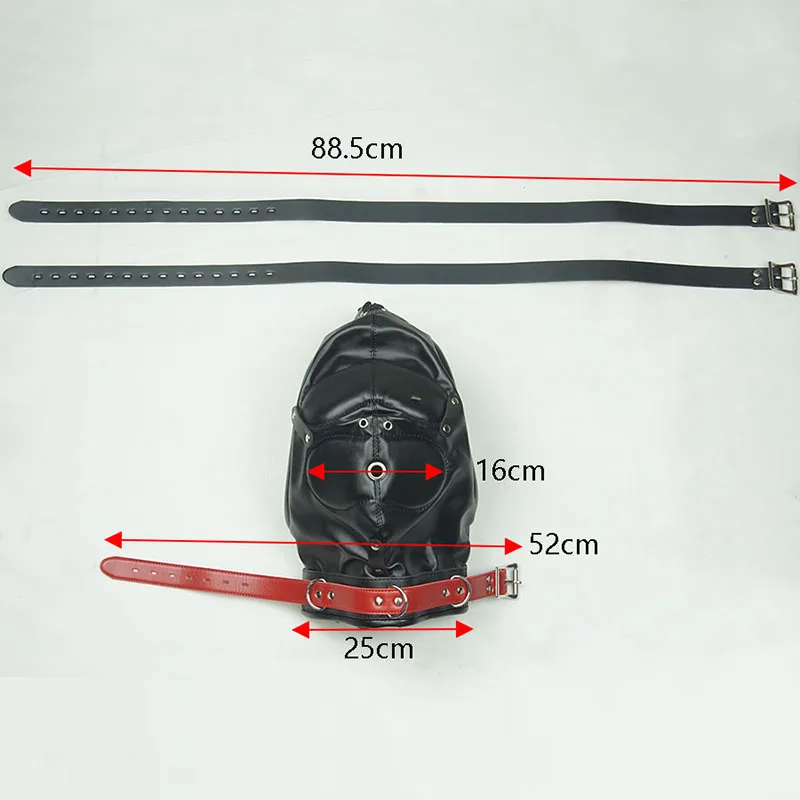 Повязка на глаза для БДСМ кожаная с дырками и отверстиями ролевых игр | Красота