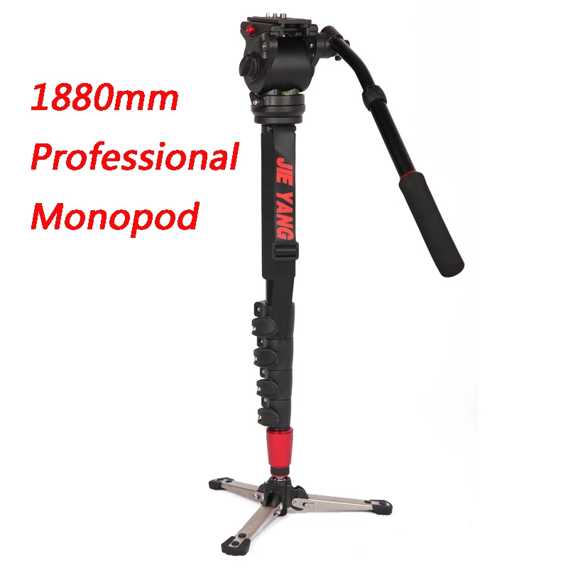 

PROGO JIEYANG JY0506B Professional aluminum Monopod For Video & Camera Tripod Head & Carry Bag JY0506 Upgraded height 1880mm