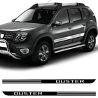 2 шт. наклейки на боковую юбку кузова автомобиля, гоночные спортивные длинные полосы, Декор, виниловая пленка, наклейка для Dacia Renault Duster, автомобильные аксессуары