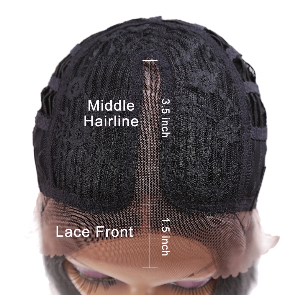 14 дюймов прямой Synethtic кружевной передний боб парик для черных/белых женщин