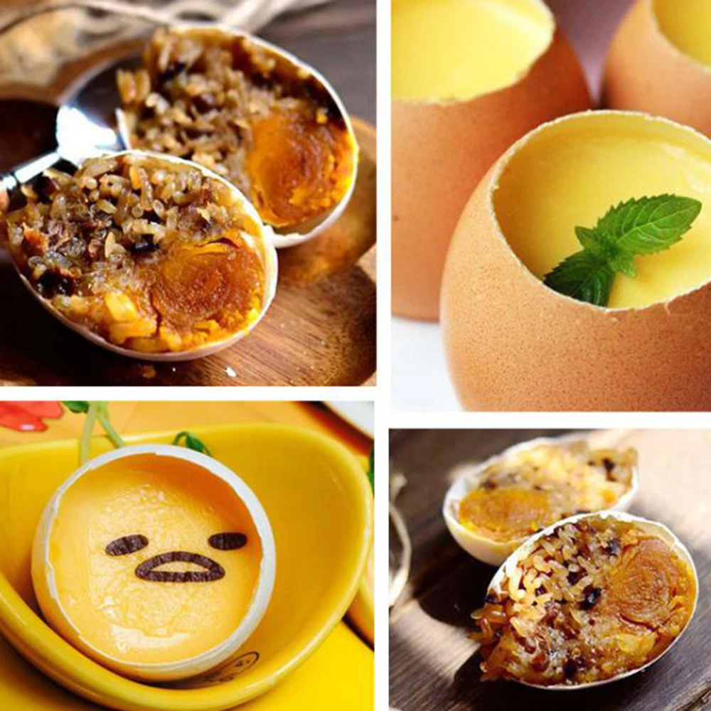 Raw Egg Cracker Separator Premium Stainless Steel Boiled Egg Topper Shell Cutter Knocker Durable Kitchen Gadgets Egg Opener