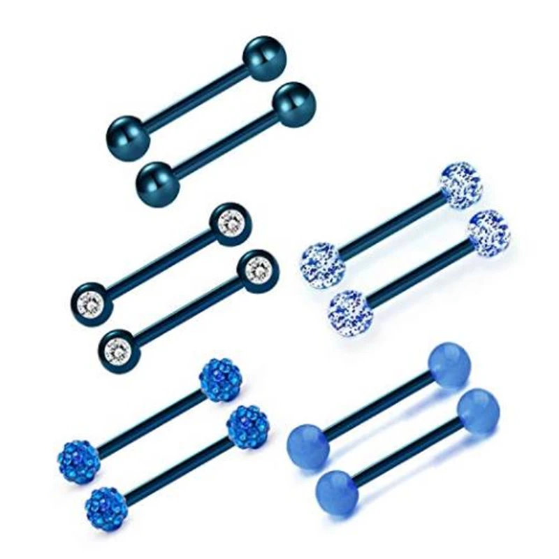 JFORYOU14G кольца для сосков 12mm14mm16mm18mm хирургические стальные сверкающие