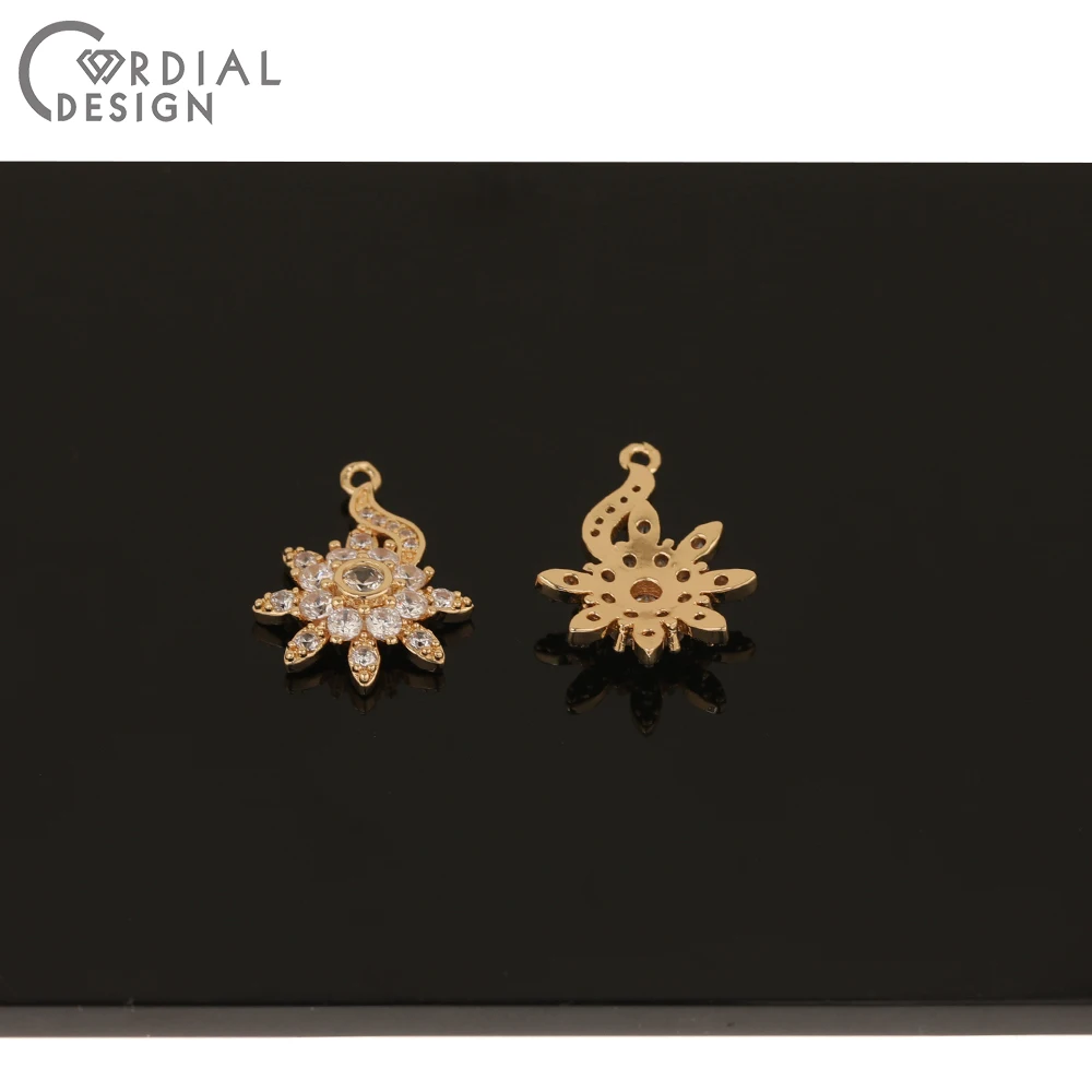

Cordial Design 50Pcs 16*22MM CZ Charms/Jewelry Findings & Components/Hand Made/Earrings Making/Jewelry Accessories/DIY Pendant
