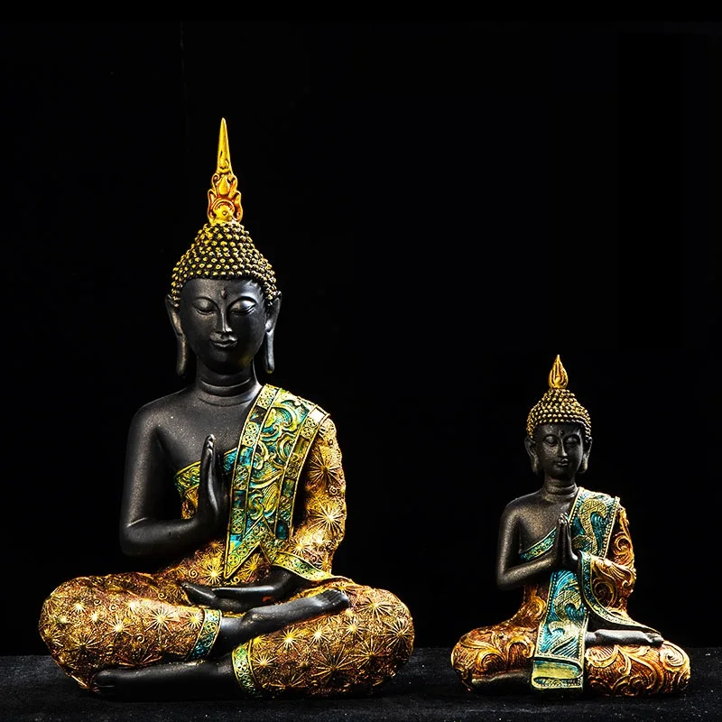 

SOUTHEAST ASIAN STYLE THAI BUDDHA STATUE BUDDHA ARTS SCULPTURE RESIN CRAFTS HOME DECORATION ACCESSORIES ORNAMENT R3021