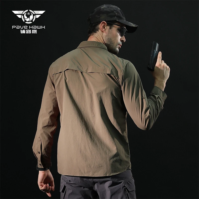 Мужская дышащая рубашка с защитой от ультрафиолета водонепроницаемая