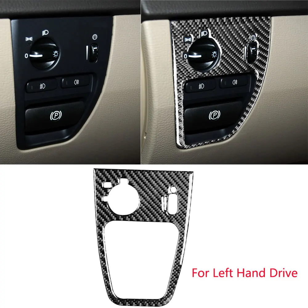 

Carbon Fiber Headlight Switch Button Frame Inner Sticker For Volvo XC90 03-2014