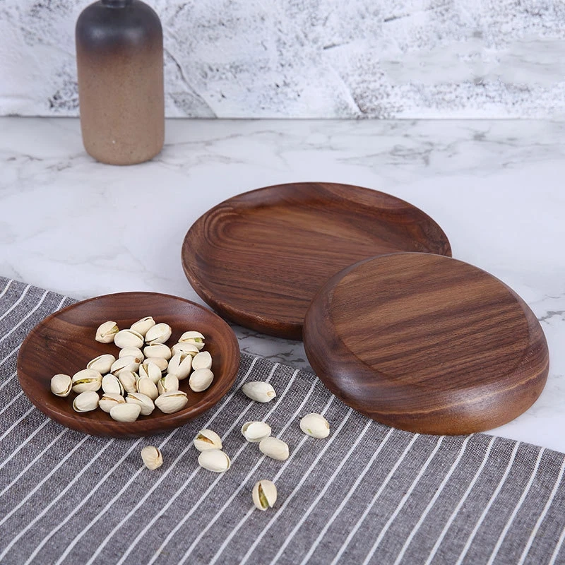 Круглый Деревянный Торт из ореха блюда для хлеба домашний отель школьная