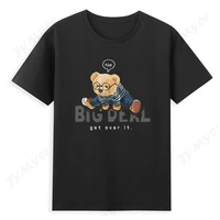cute teddy bear t shirt with animation pattern best selling fashion kawaii cotton top unisex bear t shirt