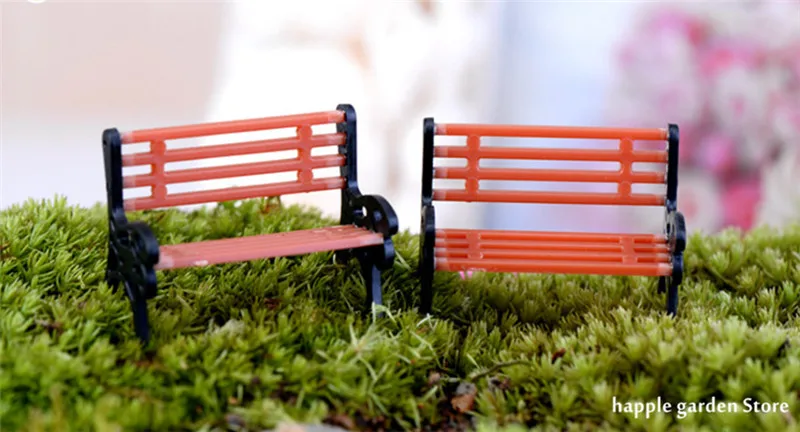 Миниатюрная скамейка для парка 1 пара кукольная статуэтка миниатюрный