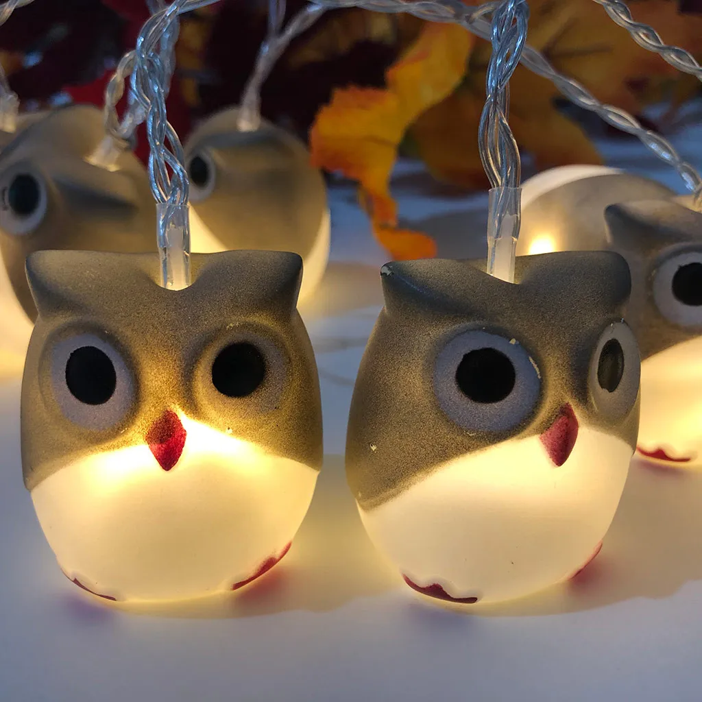 

CARPRIE LED Strip Halloween New Owl Lights String Party Garden Decoration Flexible Stripe Lamp Lights Festival Deco For Home #45