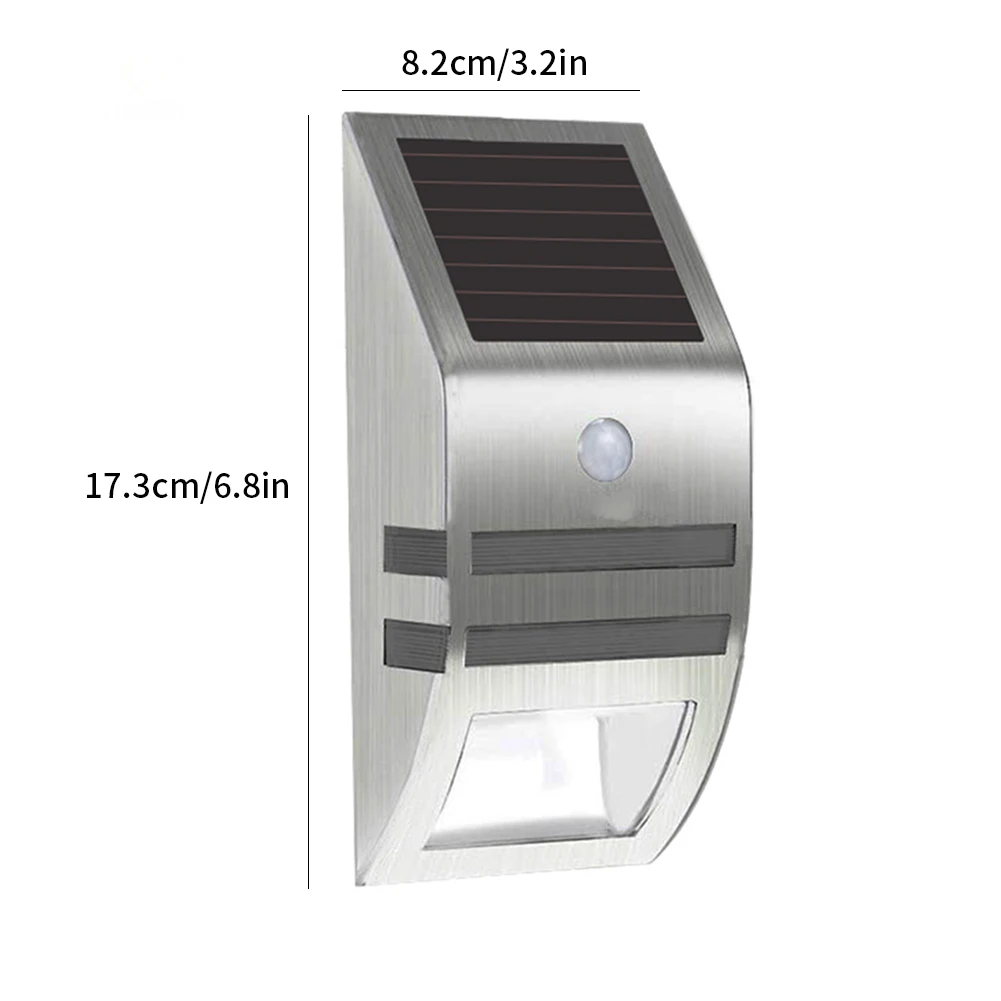 

Solar Led Light Outdoor Sensor Lamp Street Lights Wall Stainless Steel Powered Wireless Waterproof Security For Garden Yard