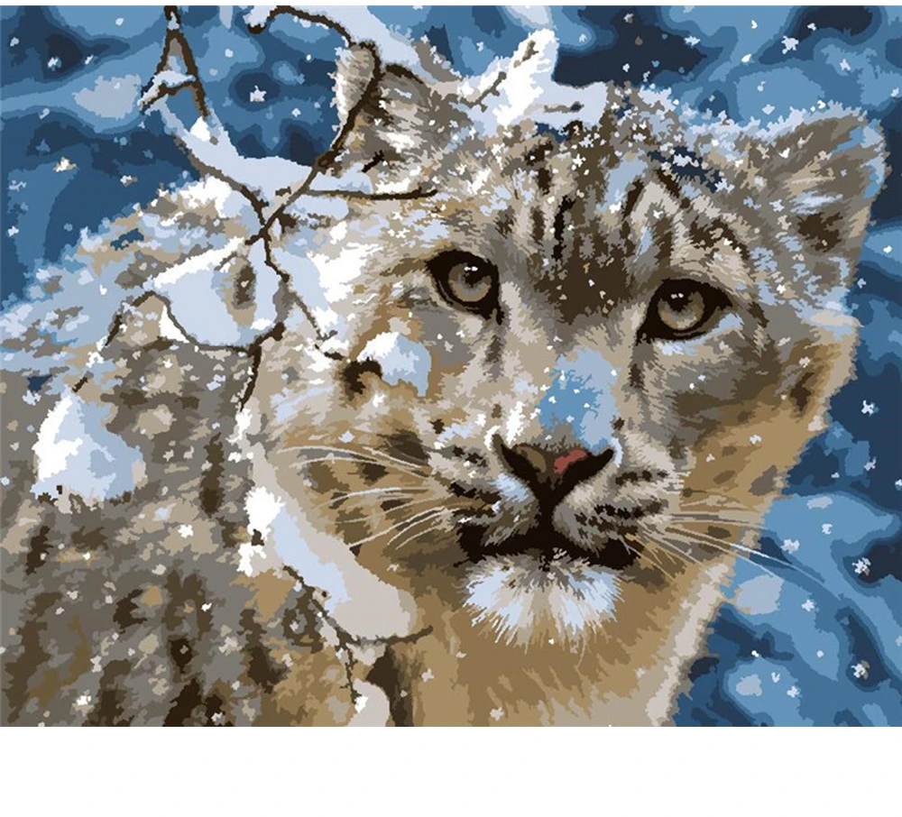 

CraftArtGo картина по номерам животных живопись на холсте Ручная роспись подарок алмазов картина по номерам водопад комплекты, украшение для до...