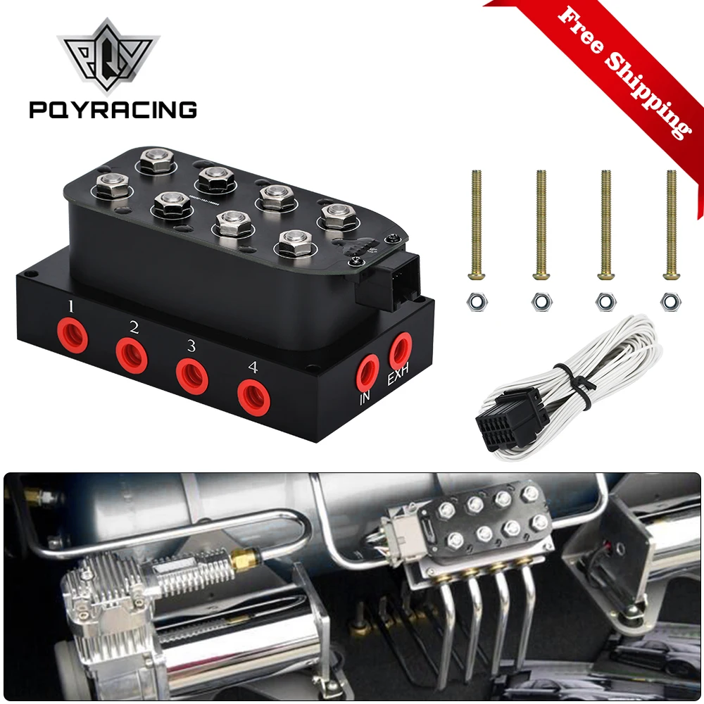 

Free Shipping Air Ride Suspension Manifold Valve 1/4 1/8" NPT Fast Air Bag Control fbss (0-300psi) Universal PQY-ESV02
