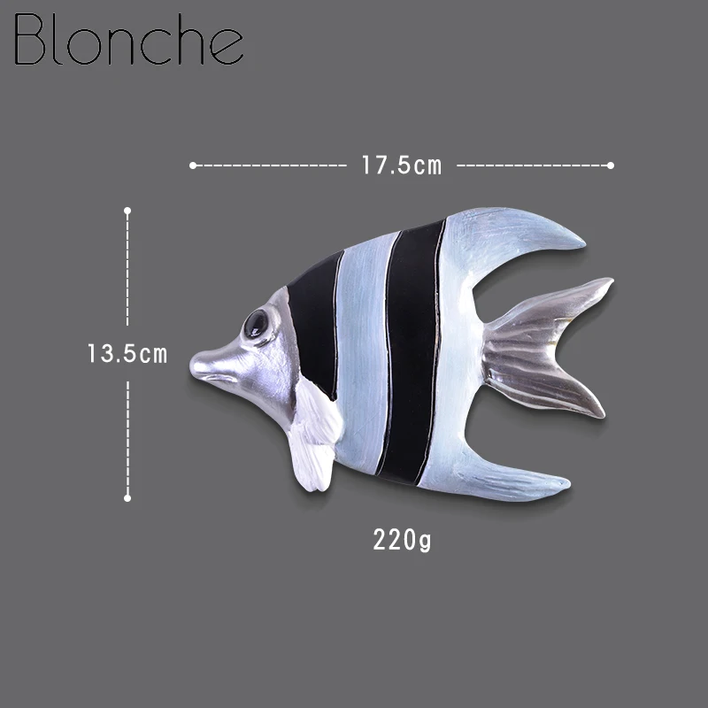 Blonche настенное украшение для морской рыбы креативная настенная кухня гостиной