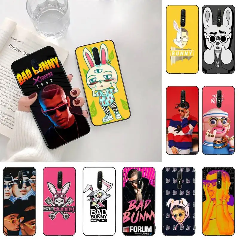 HUAGETOP Bad Bunny artist мягкий резиновый чехол для телефона Oppo A5 A9 2020 A5S Reno2 z Renoace 3pro