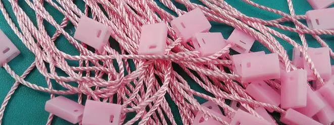 Бирки веревка подвесная шнуровка багажная веревка зонтик шнуры - Цвет: pink
