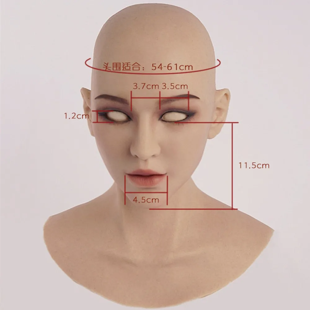 Реалистичная женская маска для перманентного макияжа KnowU с шеей силиконовая