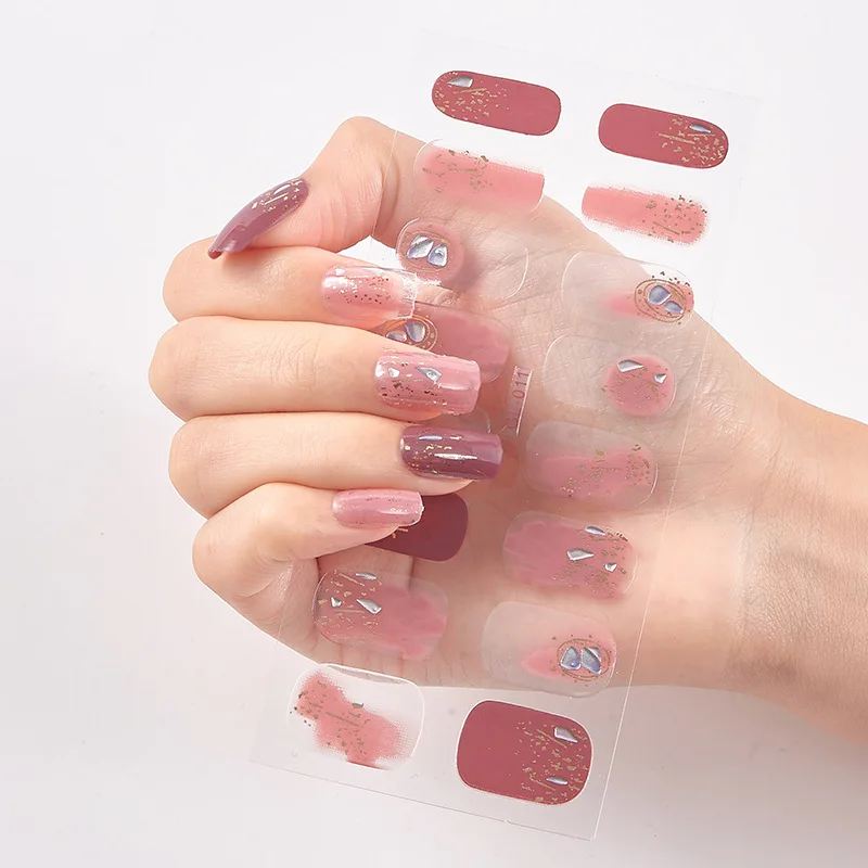 

16 Tips/Sheet Solid Colors And Creative Nail Art Nail Wraps DIY Self Adhesive Nail Sticker Nail Sticker set Nail Accesoires
