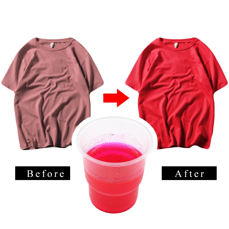 Красящая краска для одежды акриловая персиковый красный краситель красящая