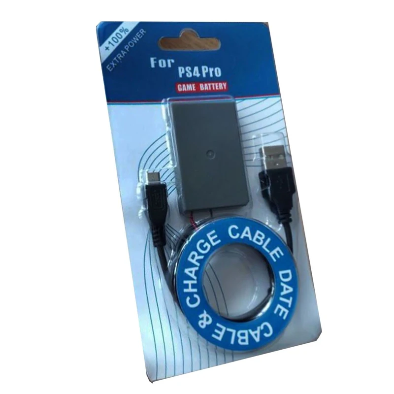 

For Sony PS4 Pro Battery Pack 2000mAh Rechargeable Battery Wireless Controller Li-Ion Replacement Battery With USB Charger Cable