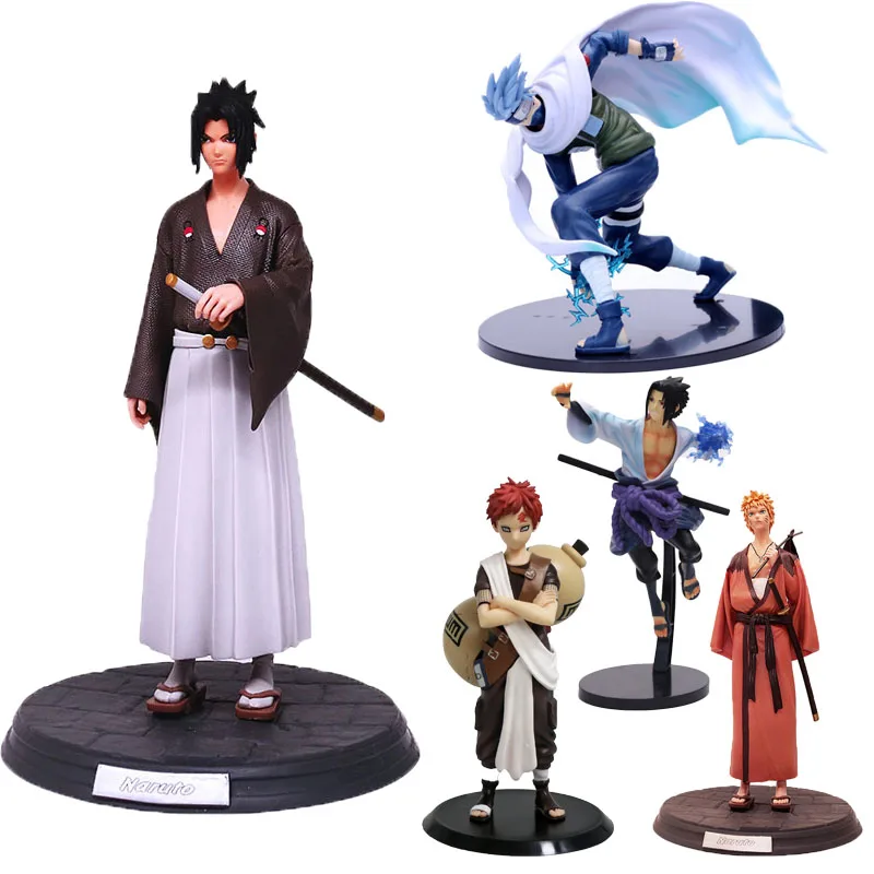 

Naruto Shippuden Uchiha Sasuke Uzumaki Naruto Kakashi Action Figure GK Japanese Anime PVC Model Figma Toys New Hot Ornament