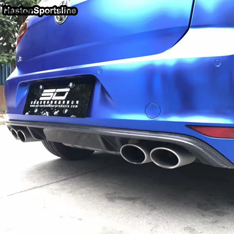Губа диффузора заднего бампера Golf VII из углеродного волокна для Volkswagen Golf7 R 2014 ~