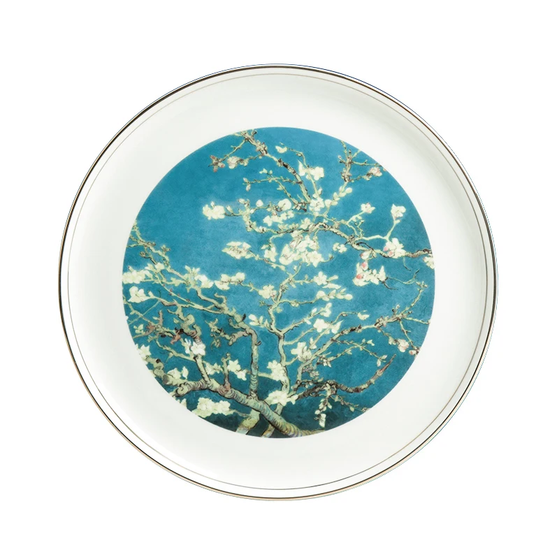 Изысканные костяные тарелки Ван Гога поднос для домашнего использования тарелка