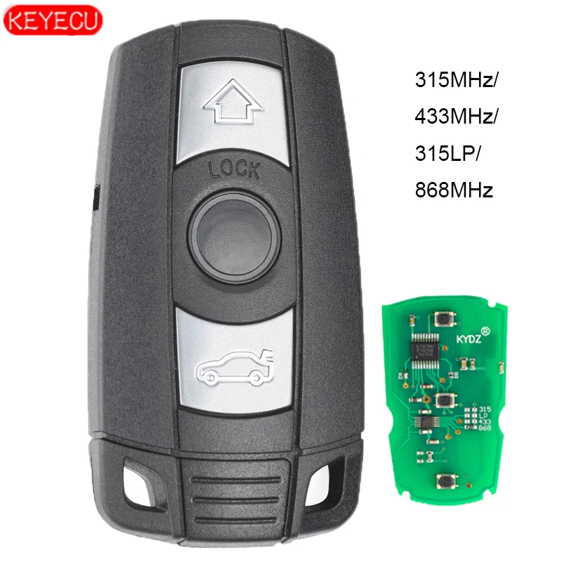 Смарт пульт дистанционного управления KEYECU с 3 кнопками 315 МГц/433 МГц/315LP/868 МГц PCF7953